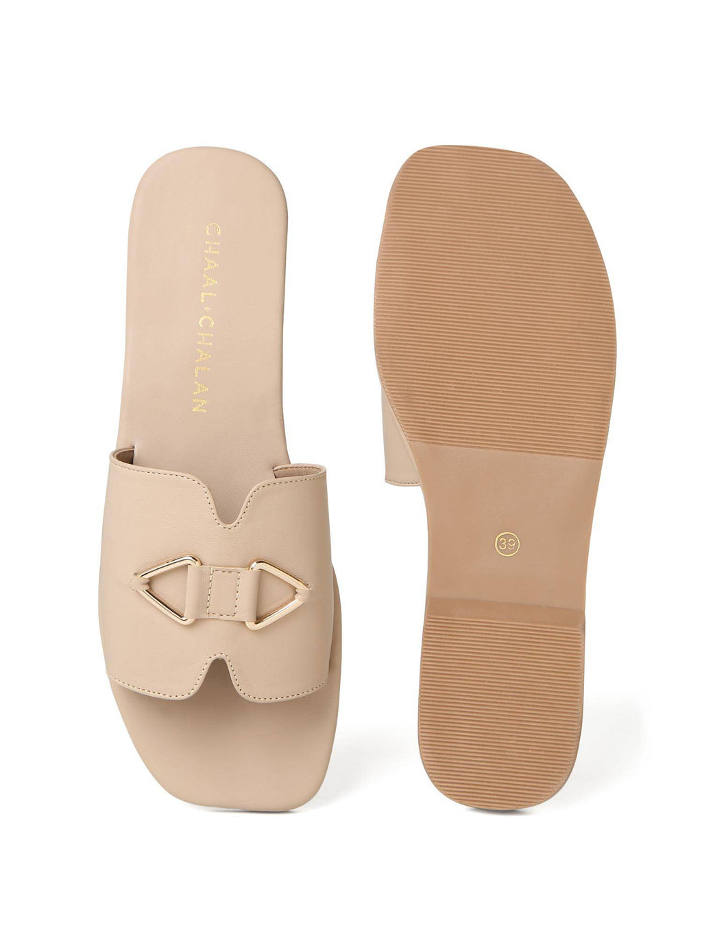 Thea Beige Flats | F61 - view 2