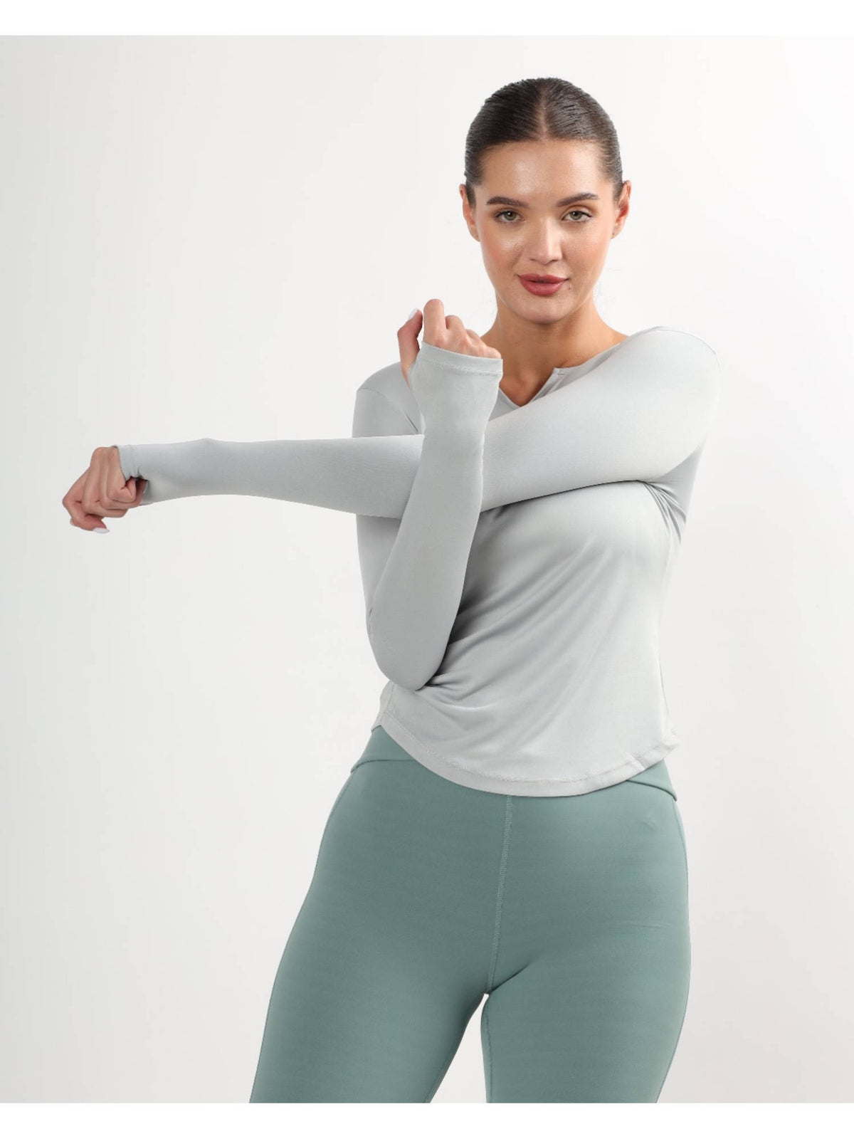 Full Sleeves Light Weight Sports Sea Green T-Shirt | TT89 - view 5