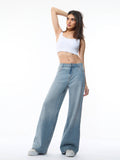 Wide-Leg Denim: Icy Drip Blue Jeans | WL90 - view 1