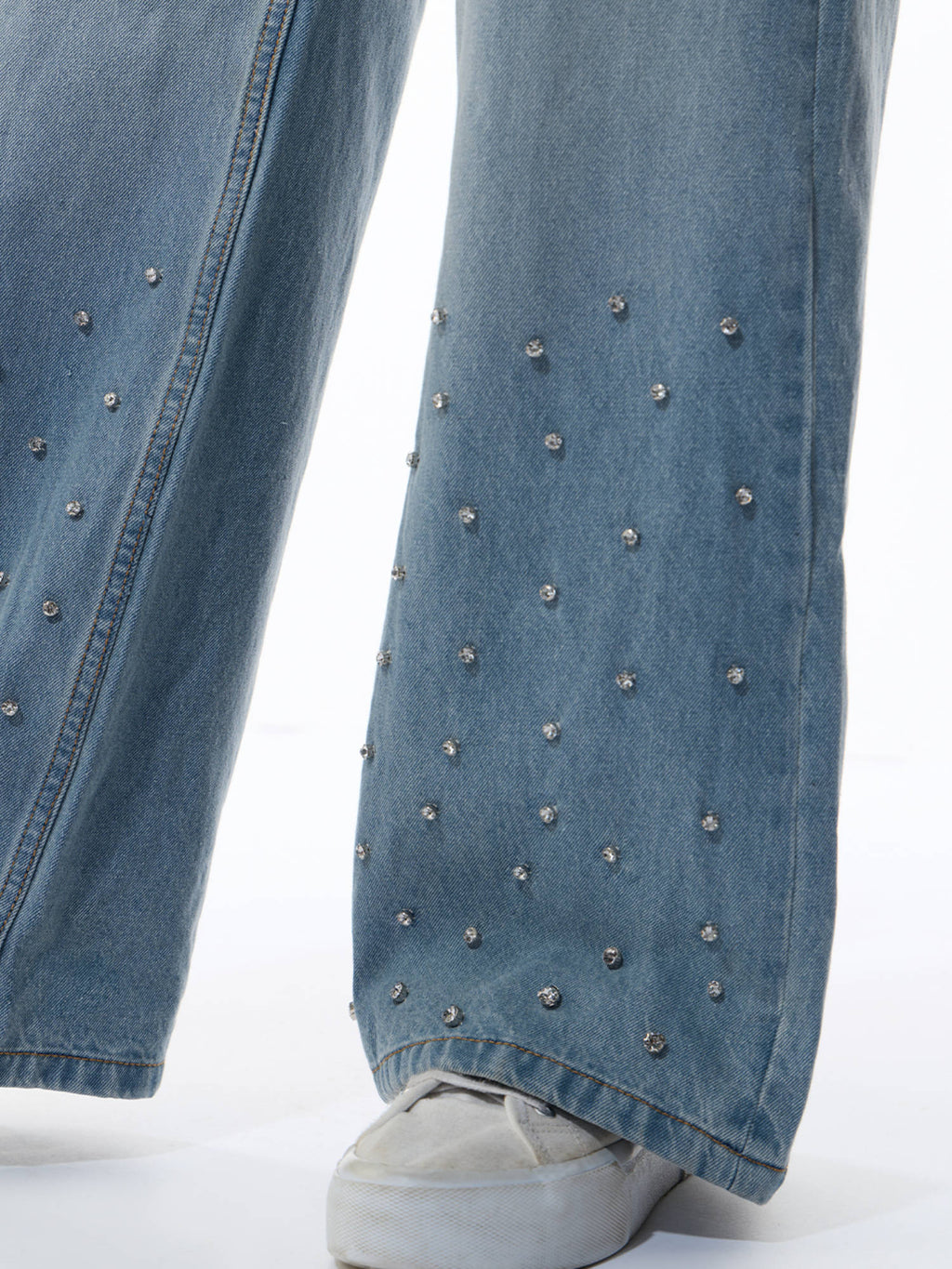 Wide-Leg Denim: Icy Drip Blue Jeans | WL90 - view 2