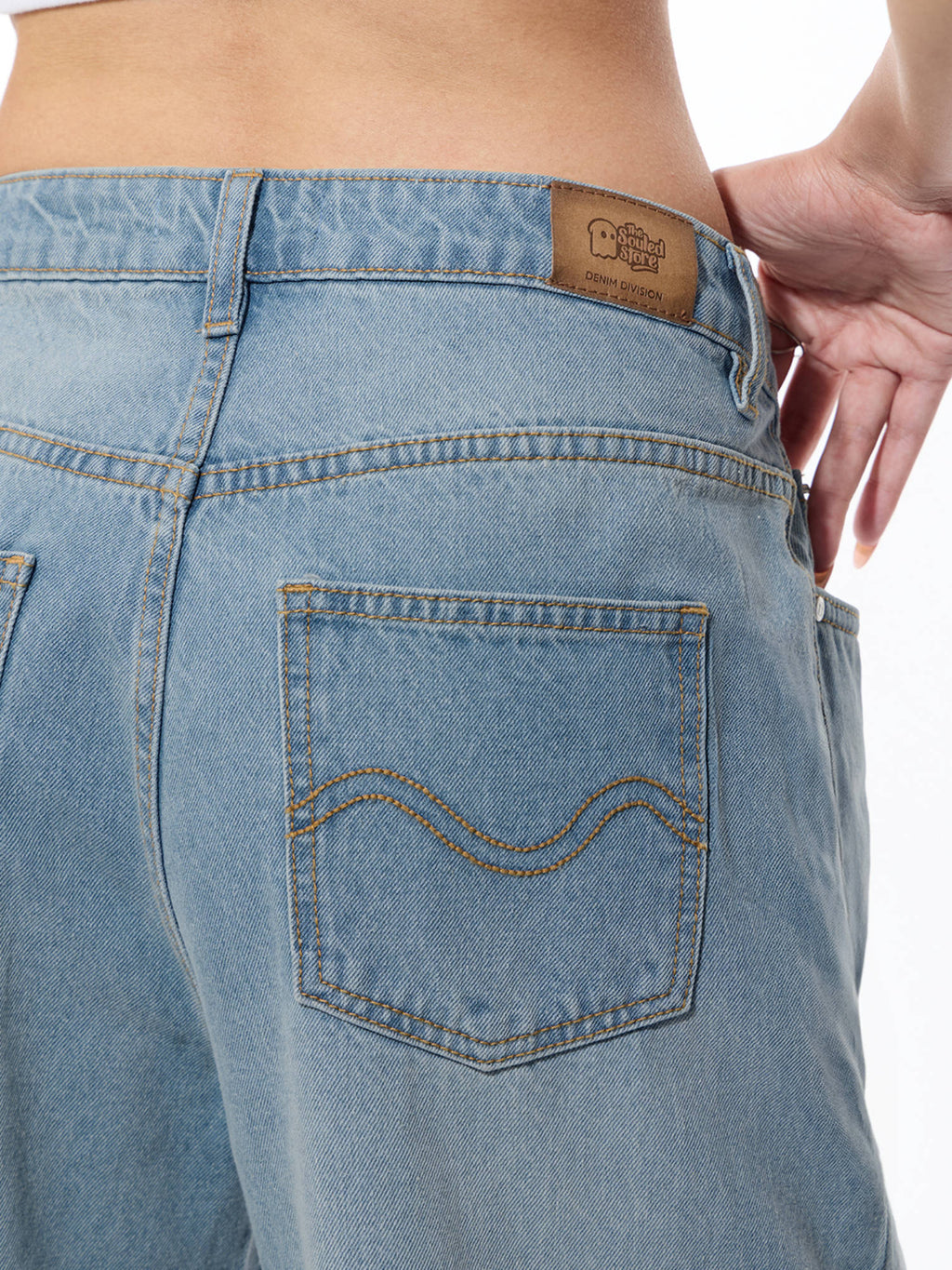 Wide-Leg Denim: Icy Drip Blue Jeans | WL90 - view 4