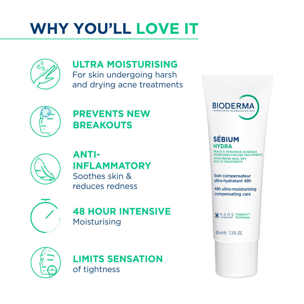 Moisturizer Sebium Hydra for Oily, Acne-Prone Skin with Ceramides for 24H Hydration | B20 - view 4