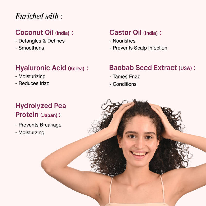 Curl Defining Shampoo with Coconut Oil & Castor Oil Sulphate & Paraben Free Shampoo | H85 - view 4