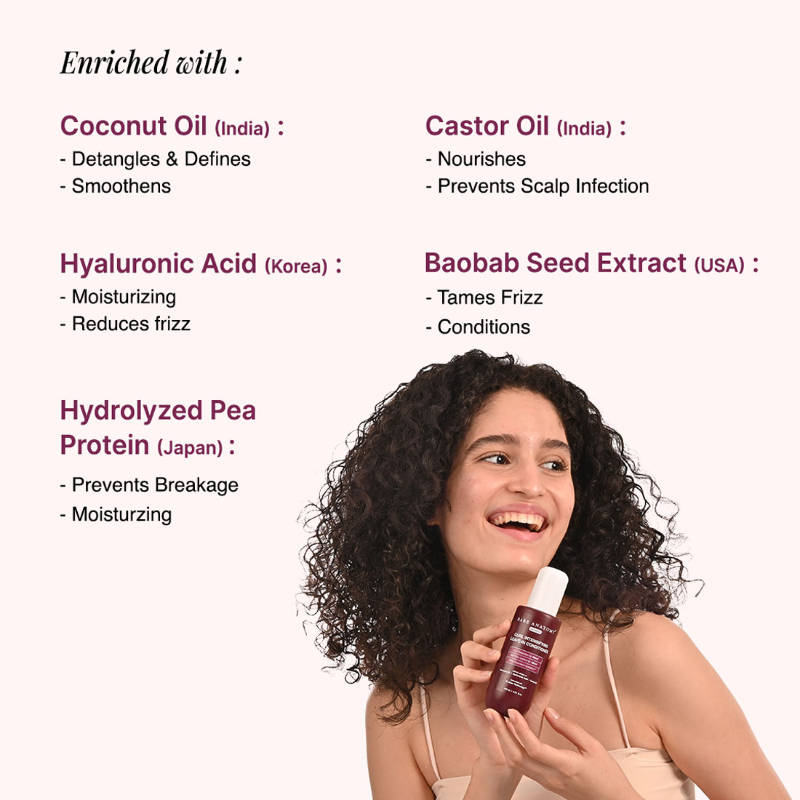 Curl Intensifying Leave-In Conditioner With Coconut Oil- Hyaluronic Acid & Castor Oil | H85 - view 4
