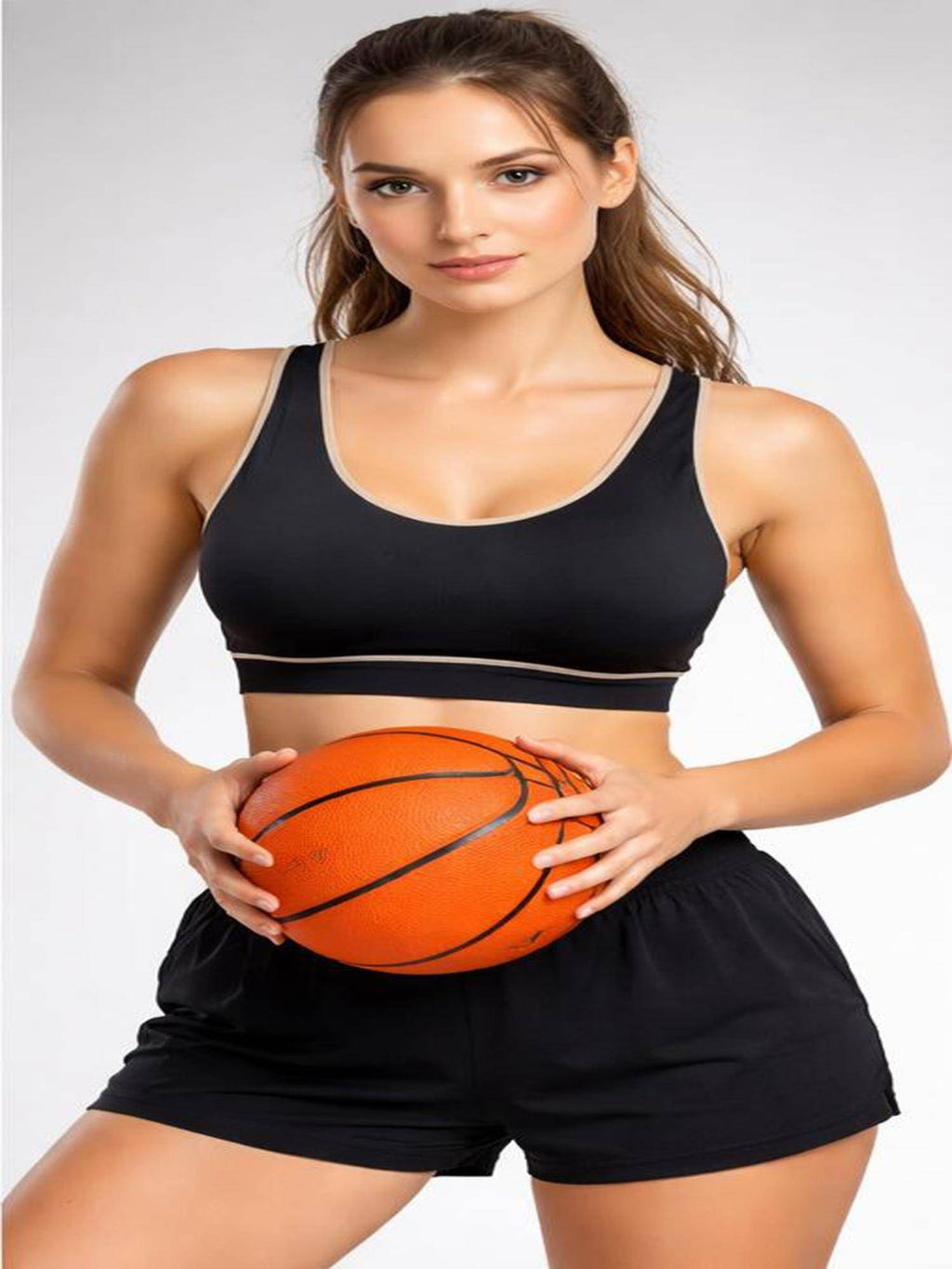 Women Black Lightly Padded Sports Bra | sb09 - view 1