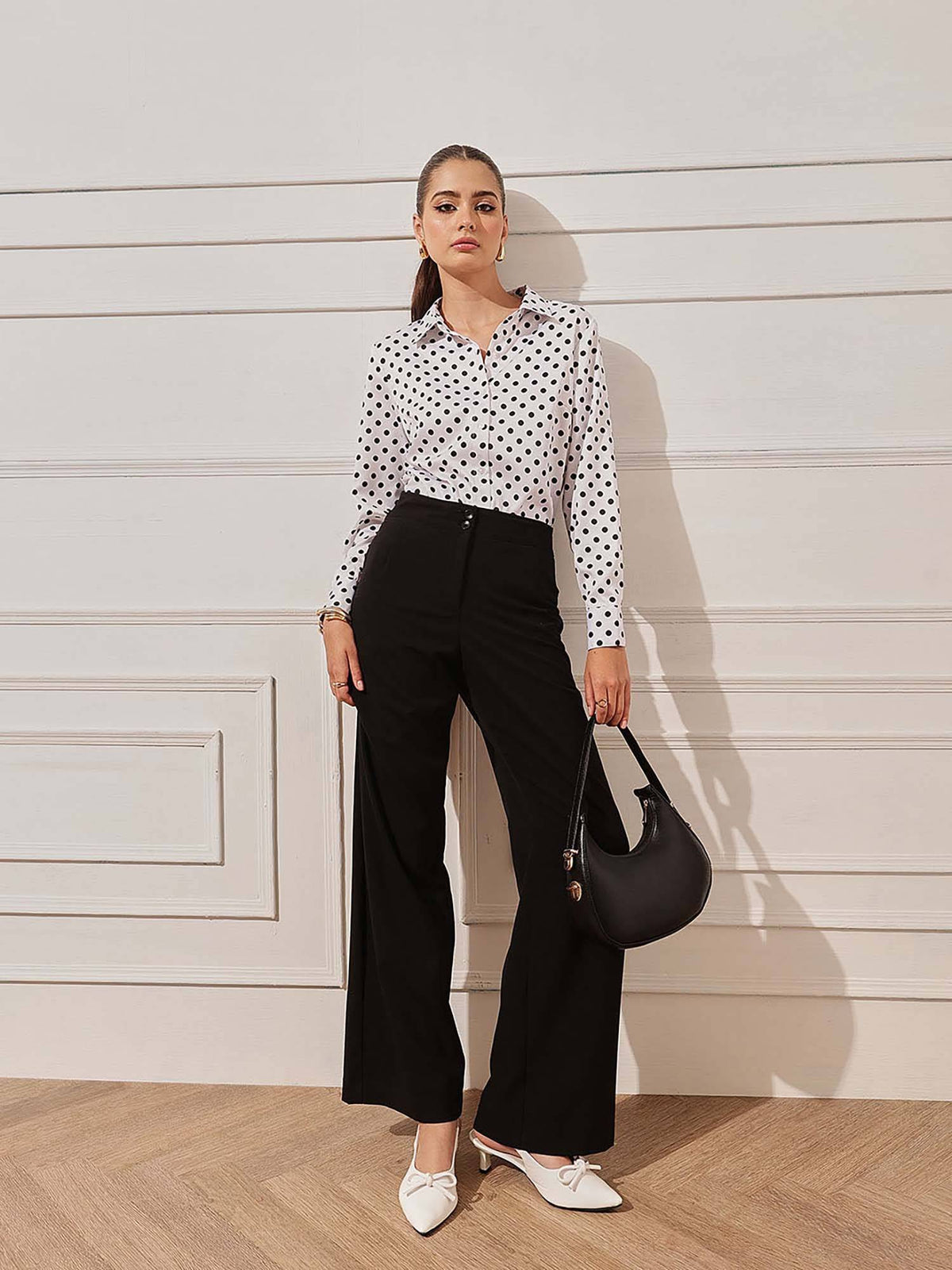 White Polka Dots Casual Shirt | S67 - view 6