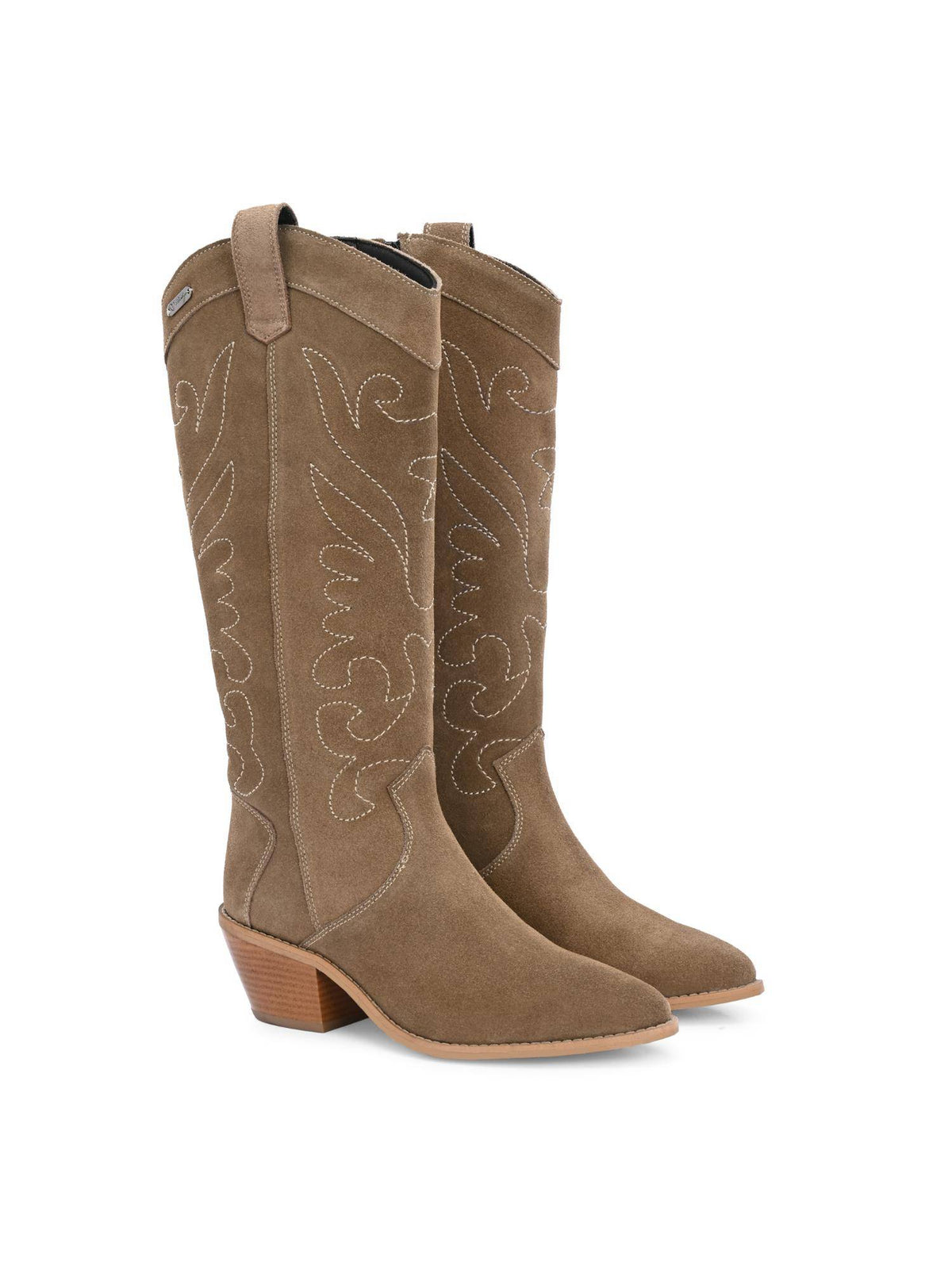 Women Beige Suede Leather Casual Boots | BT61 - view 1