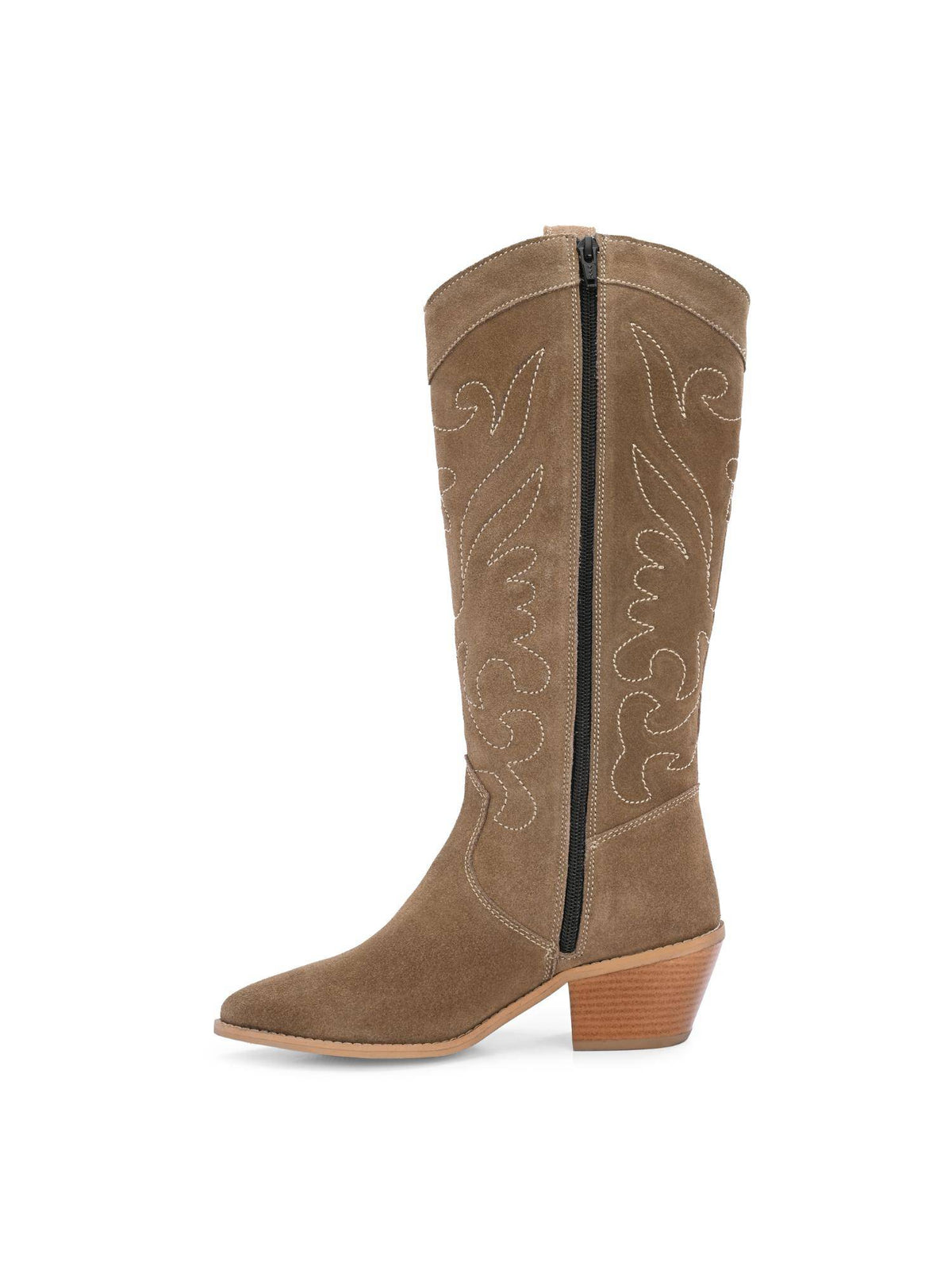 Women Beige Suede Leather Casual Boots | BT61 - view 4