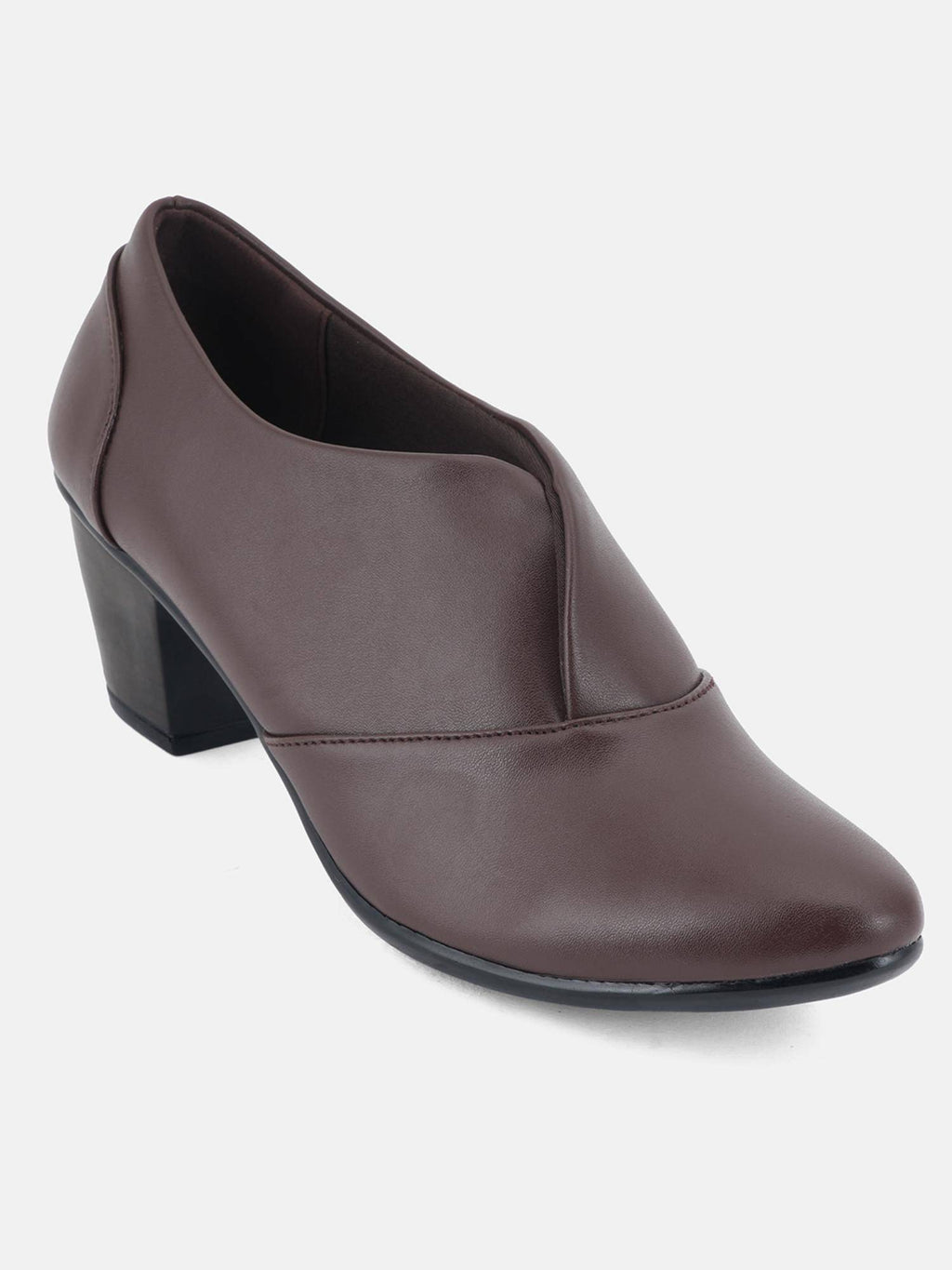 Women Comfortable Pump Heels - Brown | H78 - view 3