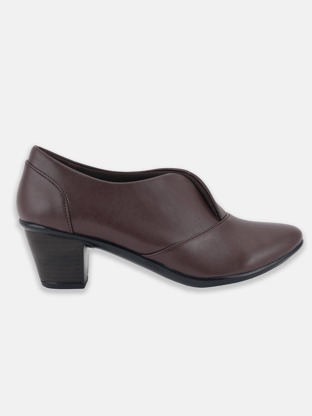 Women Comfortable Pump Heels - Brown | H78 - view 4