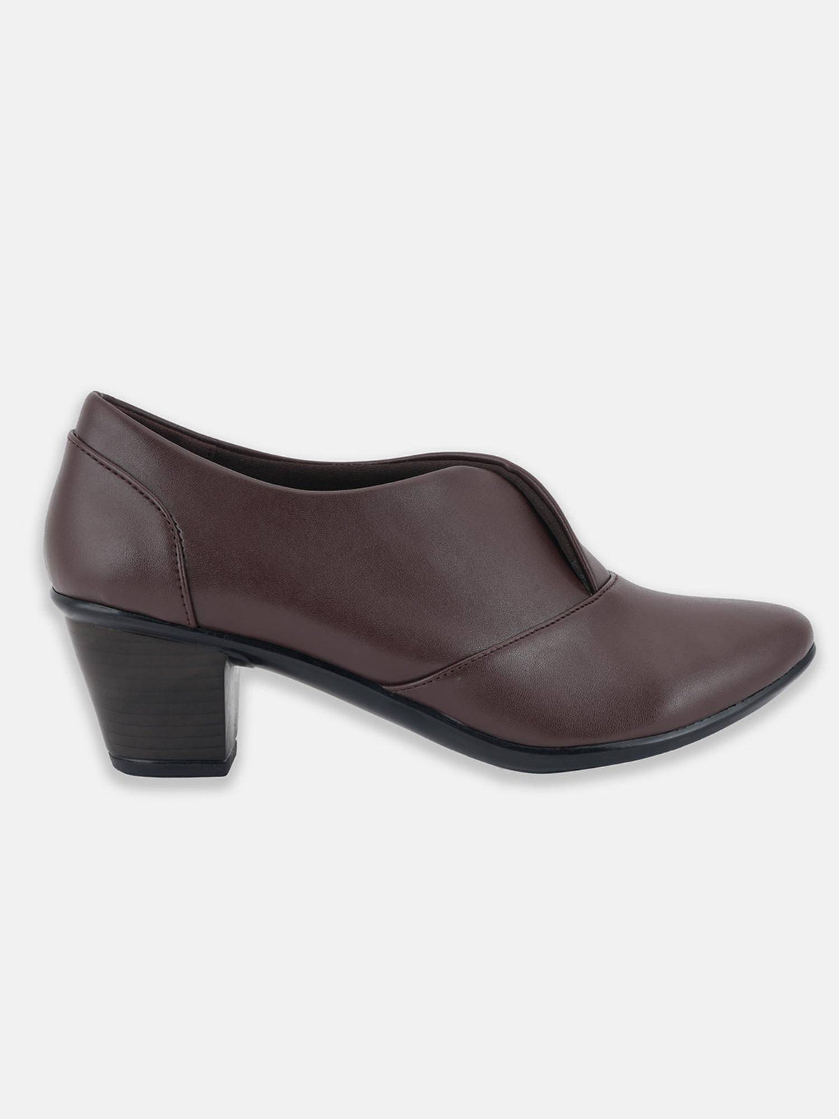Women Comfortable Pump Heels - Brown | H78 - view 4