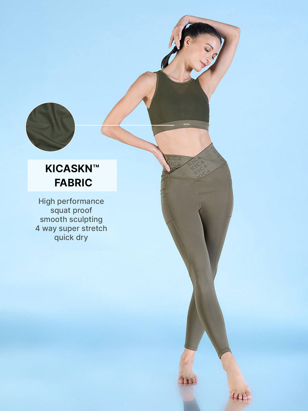 High Impact Mesh Sports Bra with Full Coverage Support in KICASKN™ Fabric | sb09 - view 29