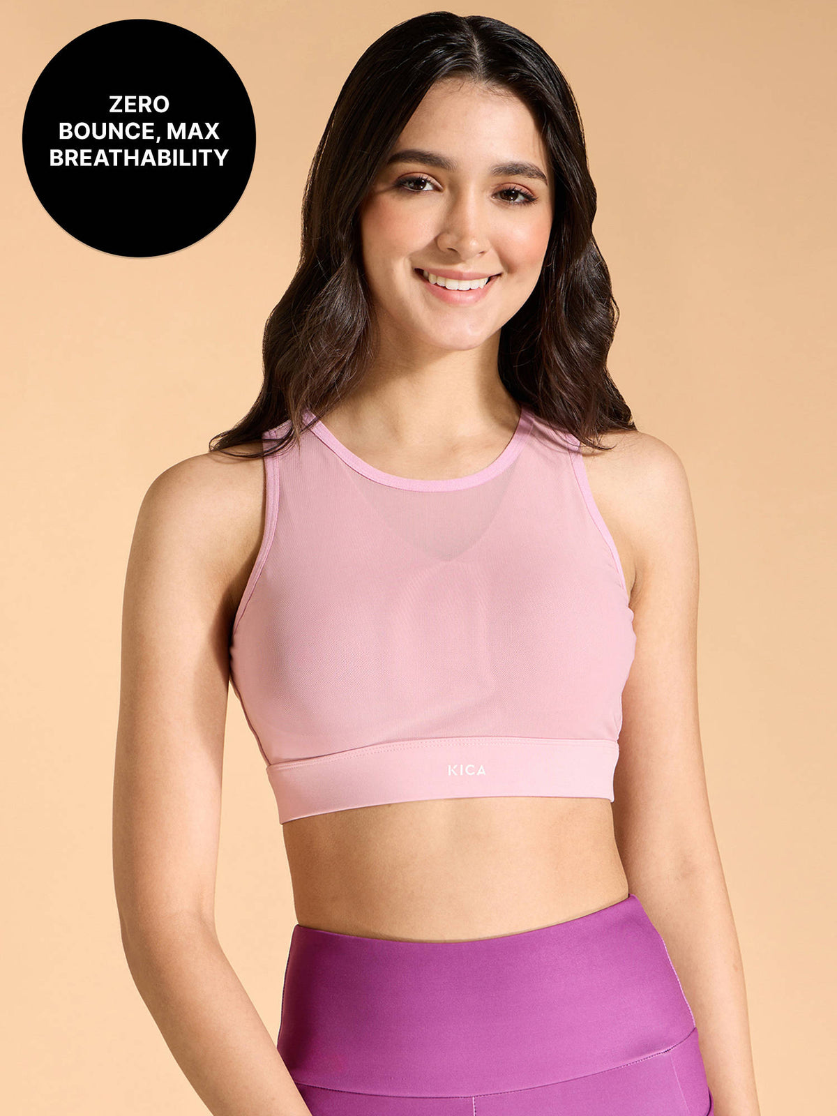 High Impact Mesh Sports Bra with Full Coverage Support in KICASKN™ Fabric | sb09 - view 13