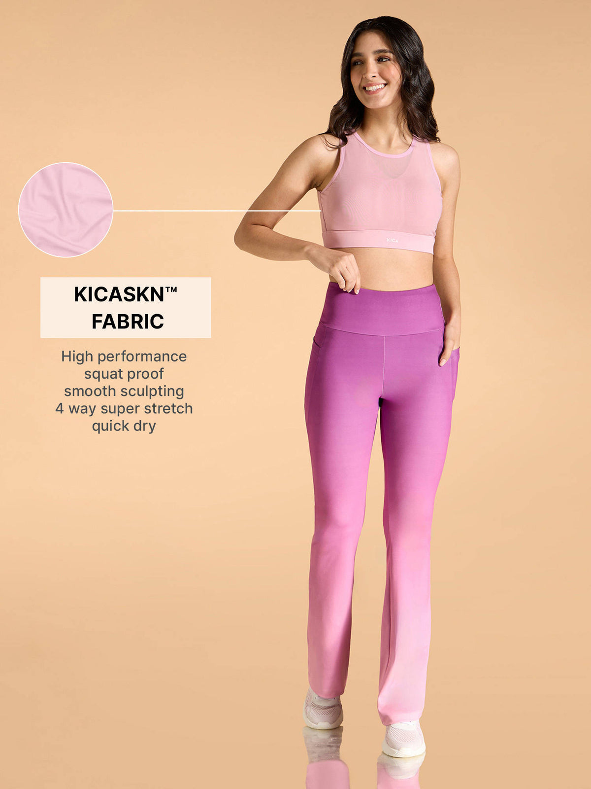 High Impact Mesh Sports Bra with Full Coverage Support in KICASKN™ Fabric | sb09 - view 17