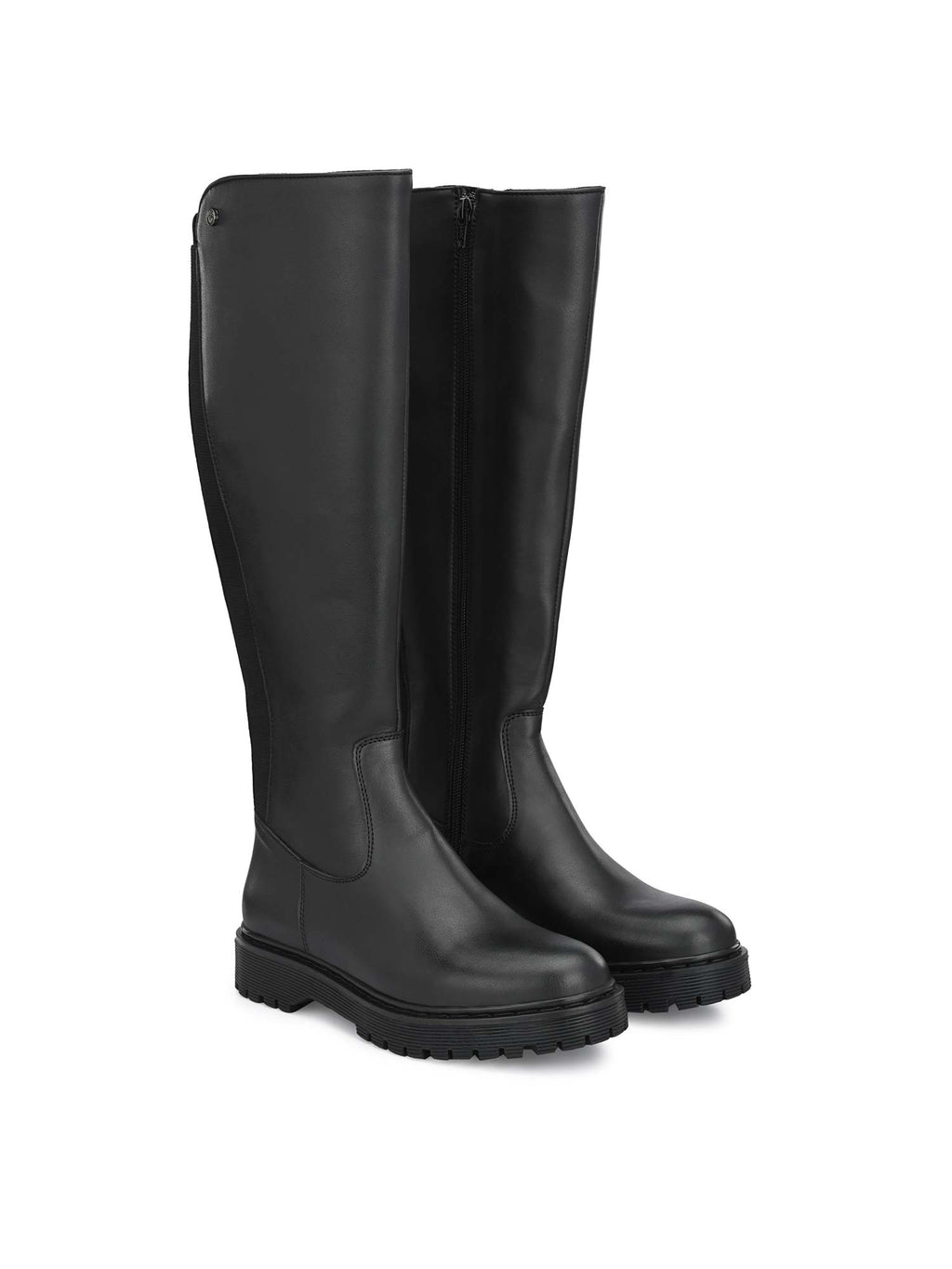 Black Solid Knee Boots | BT61 - view 2