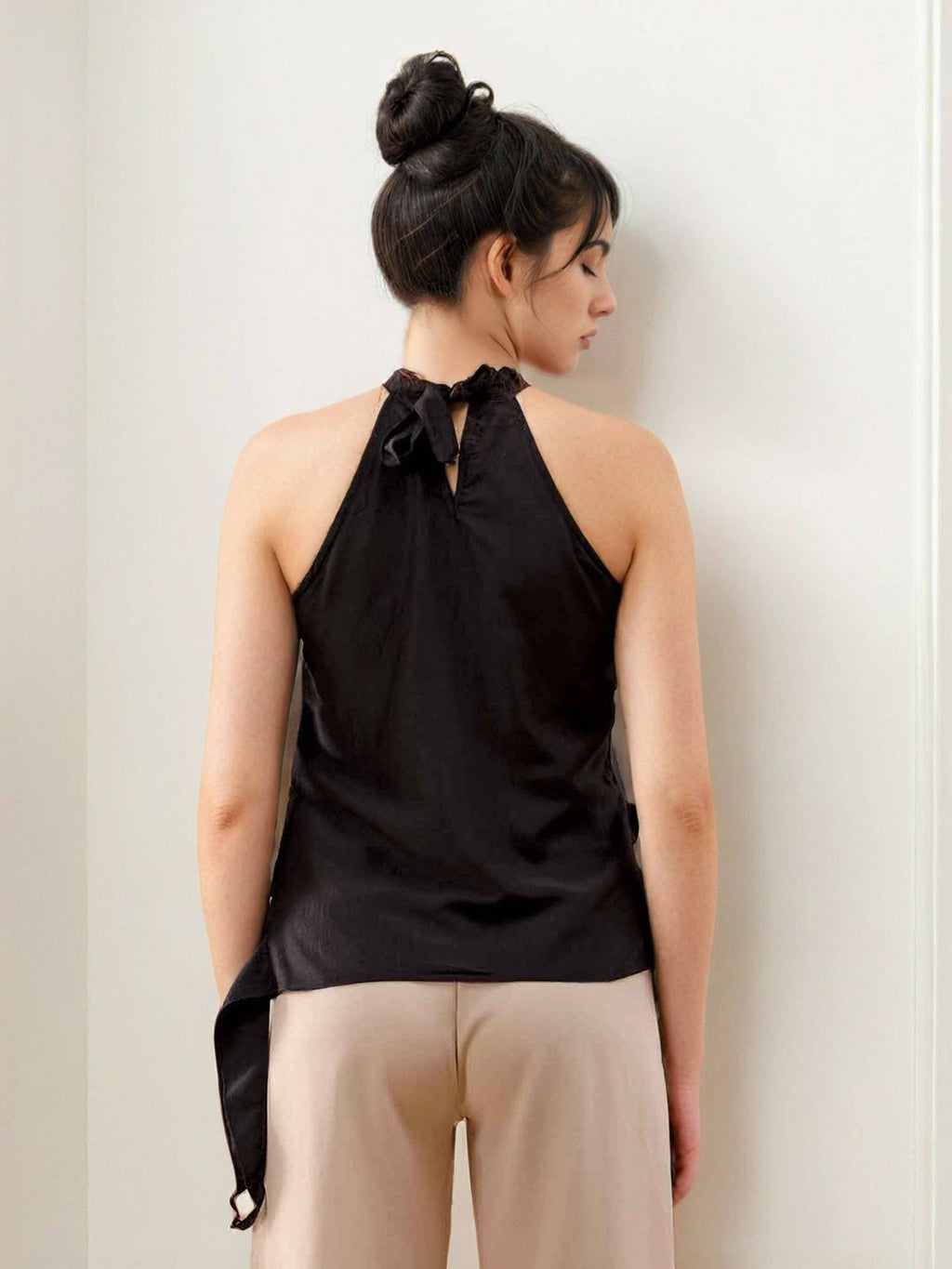 Women Orange Regular Fit Solid Ruffled Top | HT67 - view 12