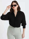 Rust Full Sleeves Oversized Solid Casual Shirt | S67 - view 21