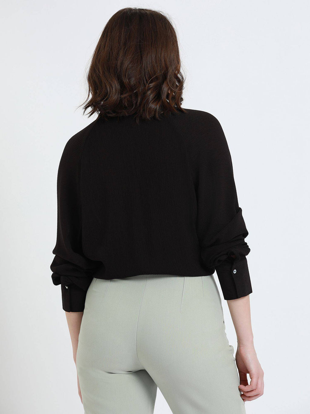 Rust Full Sleeves Oversized Solid Casual Shirt | S67 - view 23