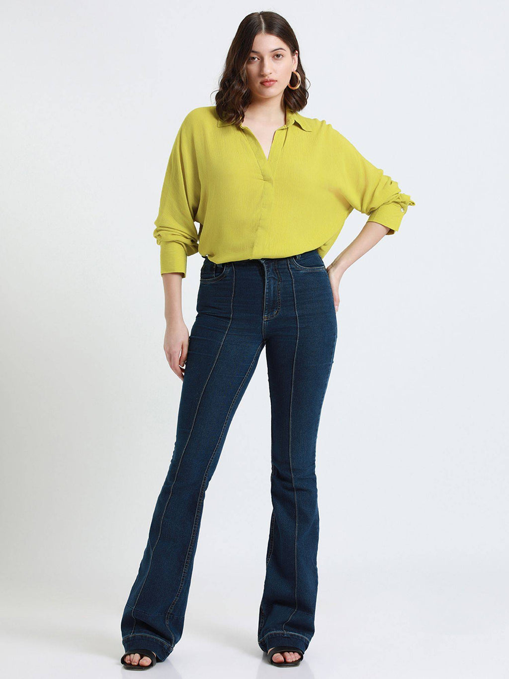 Rust Full Sleeves Oversized Solid Casual Shirt | S67 - view 10