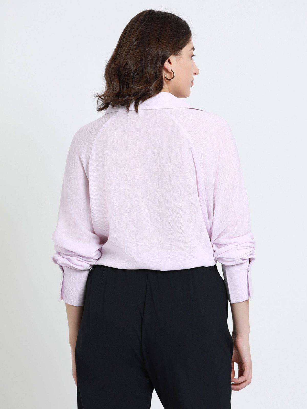 Rust Full Sleeves Oversized Solid Casual Shirt | S67 - view 13