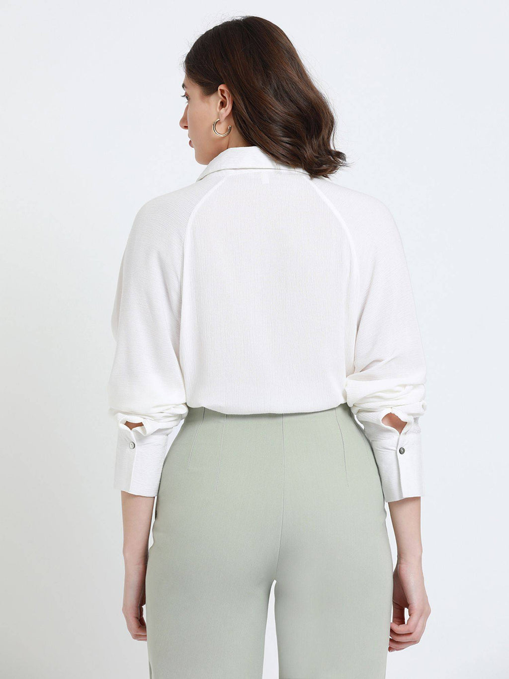 Rust Full Sleeves Oversized Solid Casual Shirt | S67 - view 18