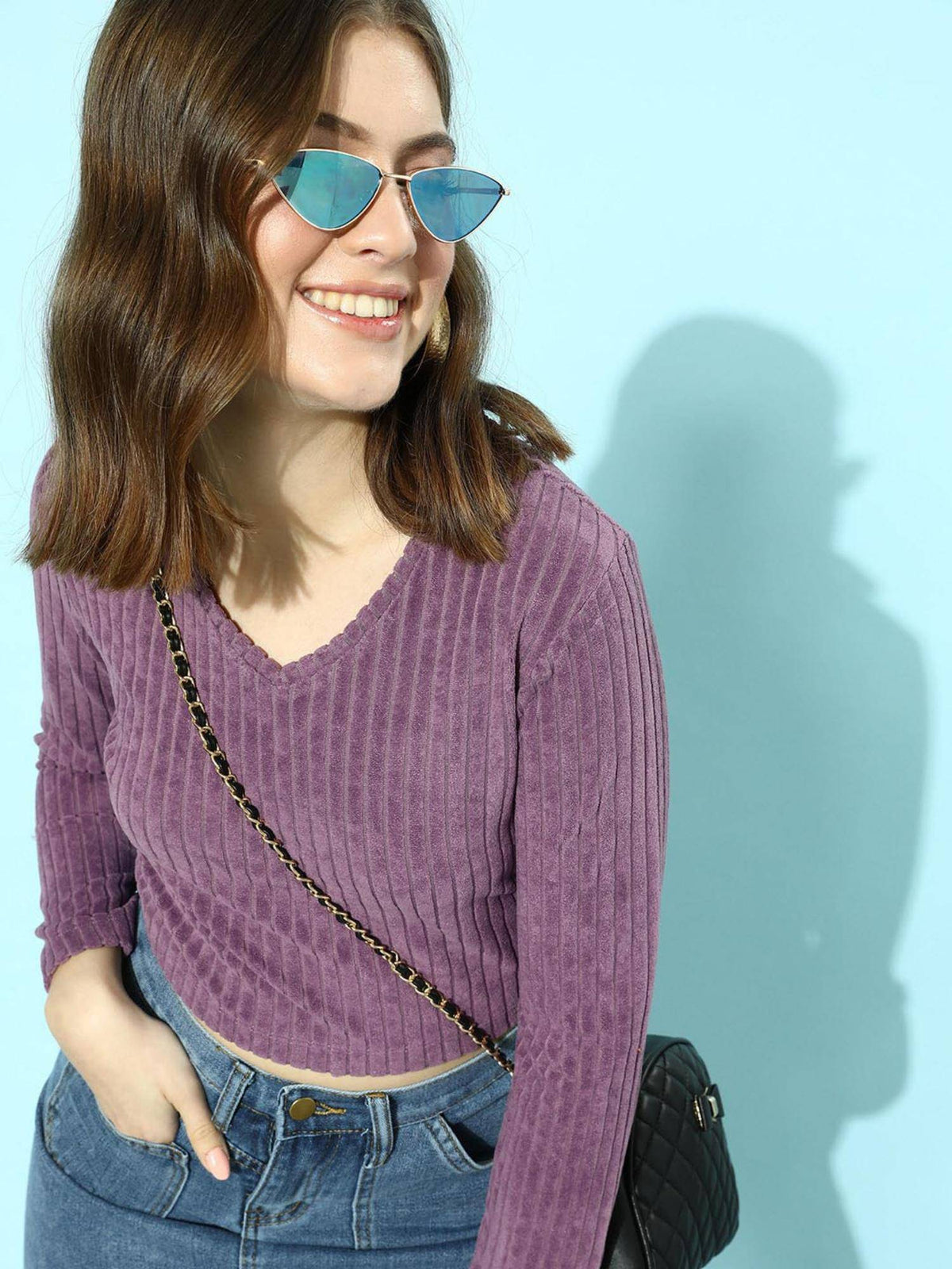 Lavender Drop Needle Top | CT61 - view 3