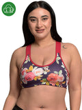 Organic Cotton Antimicrobial Medium Impact Plus Size Sports Bra | sb09 - view 1