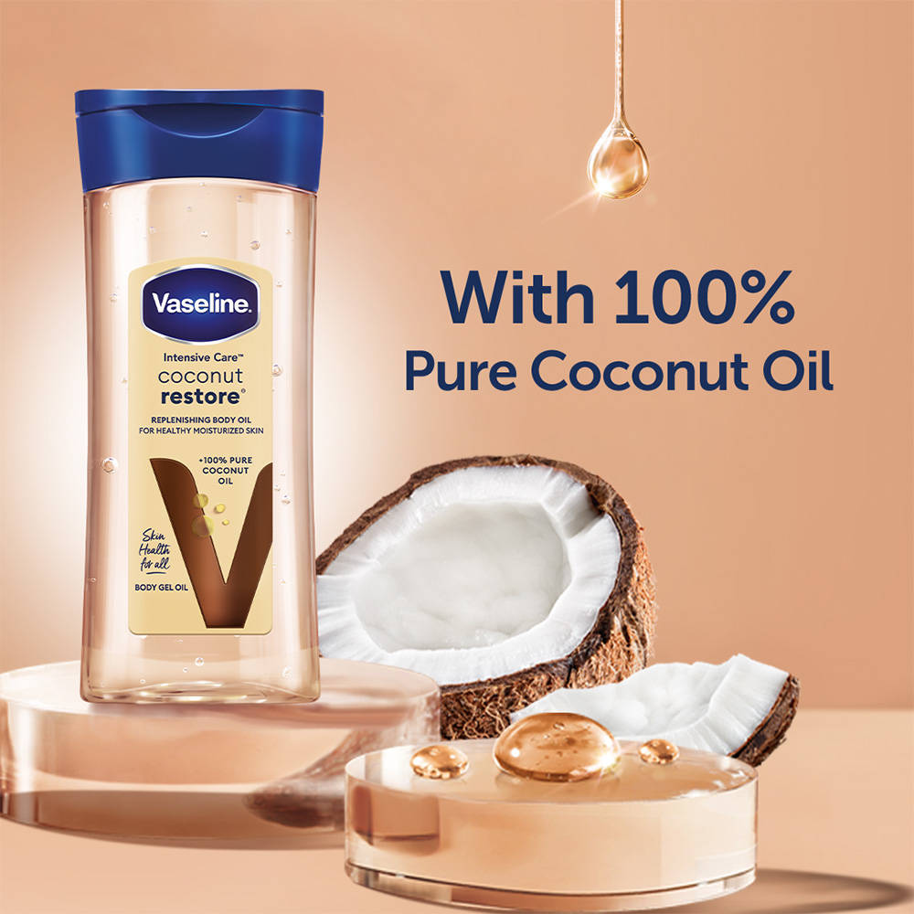 Coconut Restore Body Oil with Pure Coconut Oil & Shimmer Glow, For Dry Skin & Moisturizing | B20 - view 3