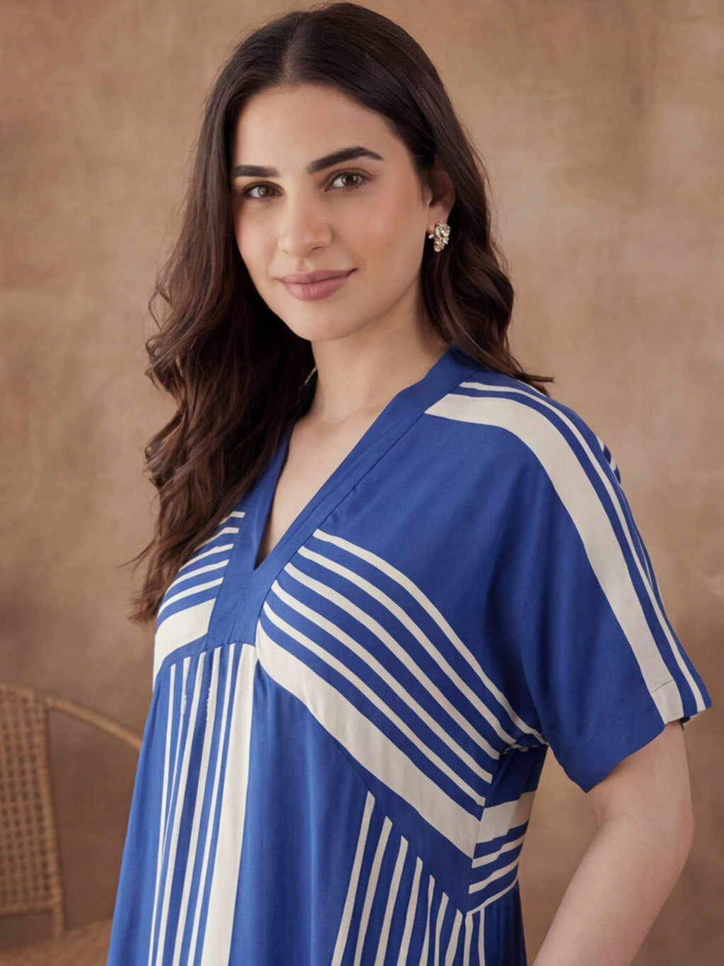 Black Viscose Rayon Stripes Printed Kurta | KDG - view 13