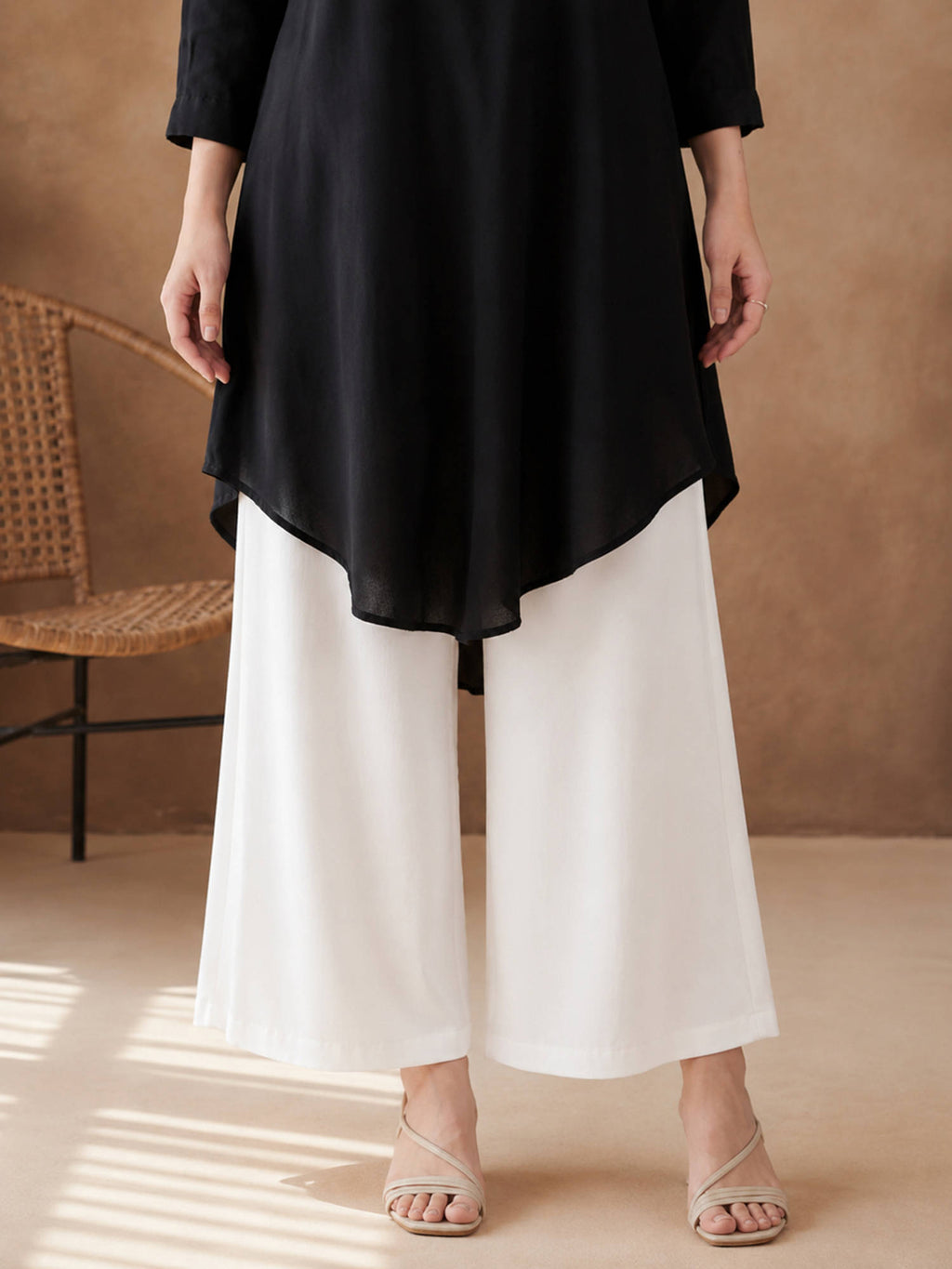 Black Viscose Rayon Solid/Plain Plain Kurta | U3S - view 6