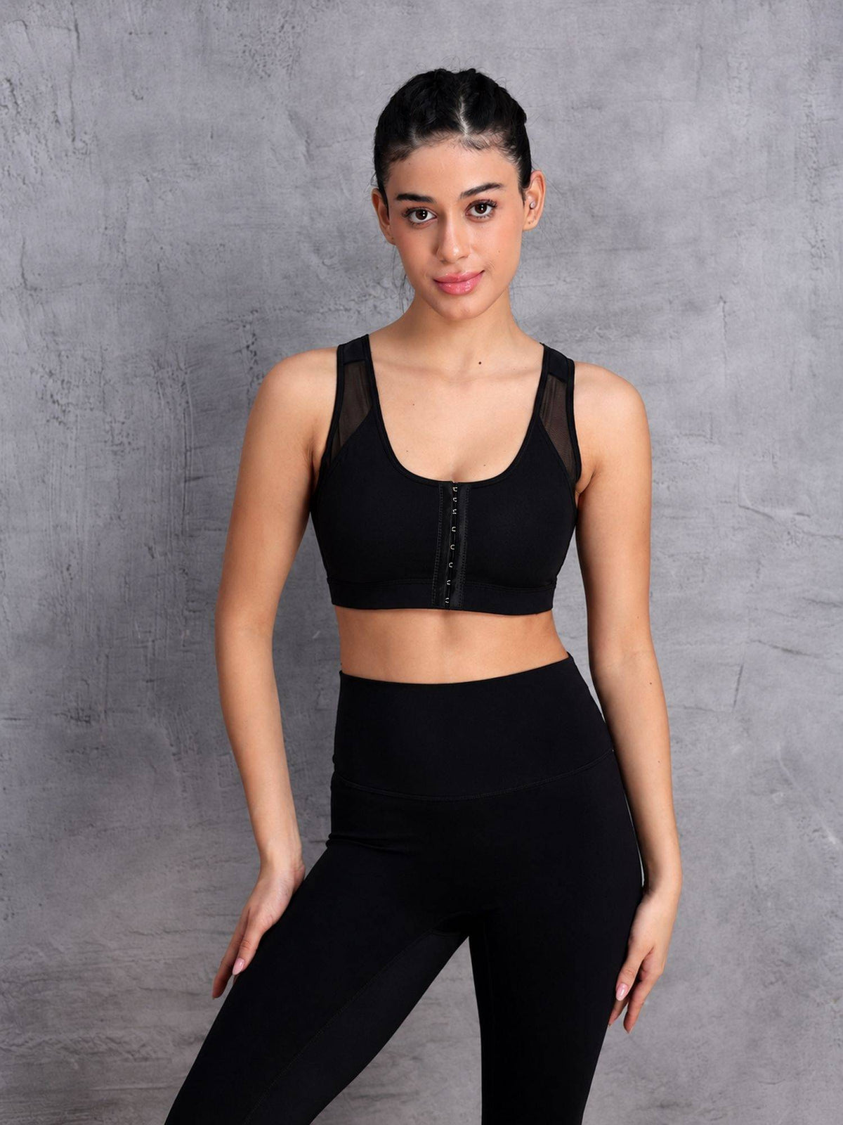 Posture Correcting Full Coverage Bra Black | sb09 - view 1