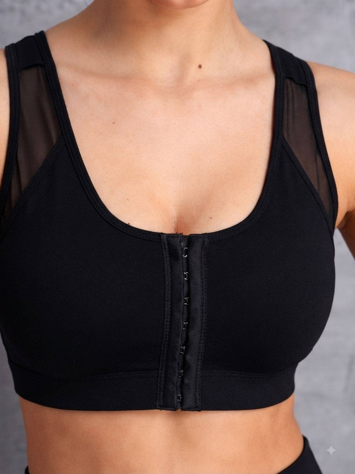 Posture Correcting Full Coverage Bra Black | sb09 - view 2