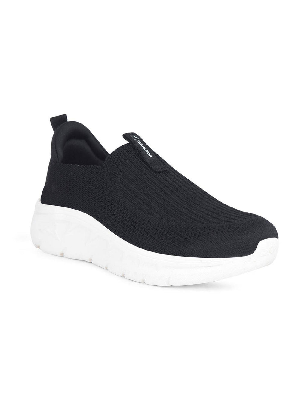 Womens Black Lightweight Slip-On Running Shoes | SH9 - view 1