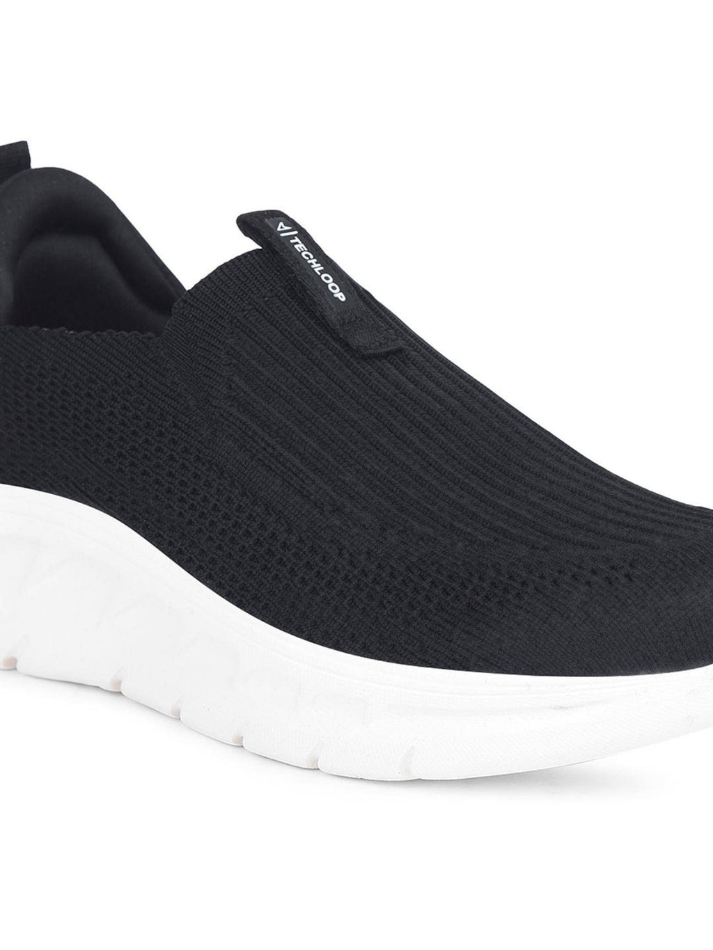 Womens Black Lightweight Slip-On Running Shoes | SH9 - view 5