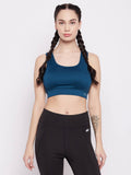 Medium Impact Padded Racerback Sports Bra in Black | sb09 - view 5