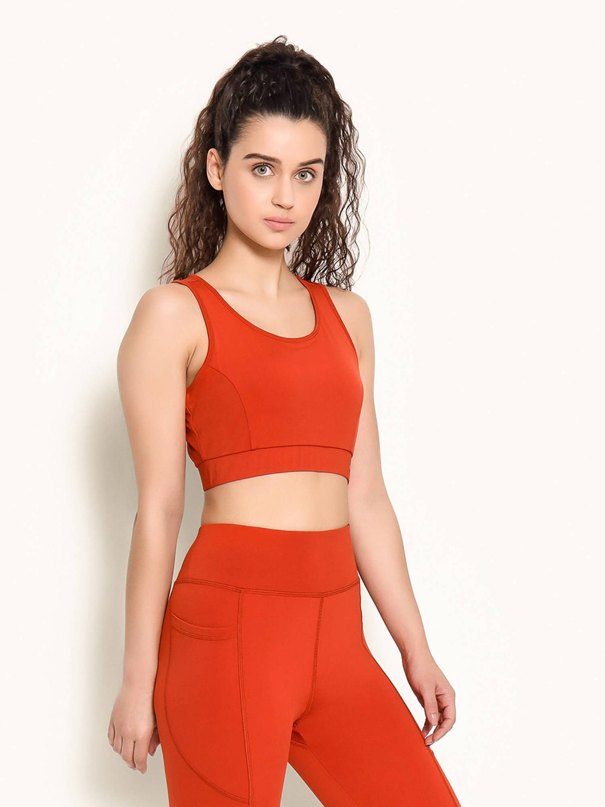 Medium Impact Padded Racerback Sports Bra in Black | sb09 - view 12