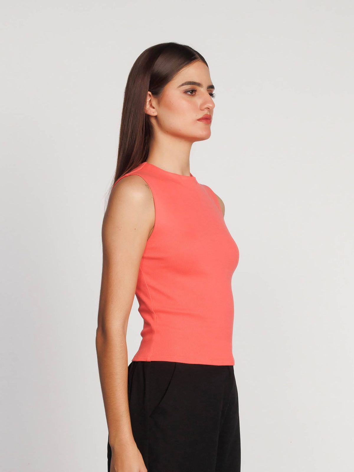 Womens Yellow Solid Tank Top | TT98 - view 21