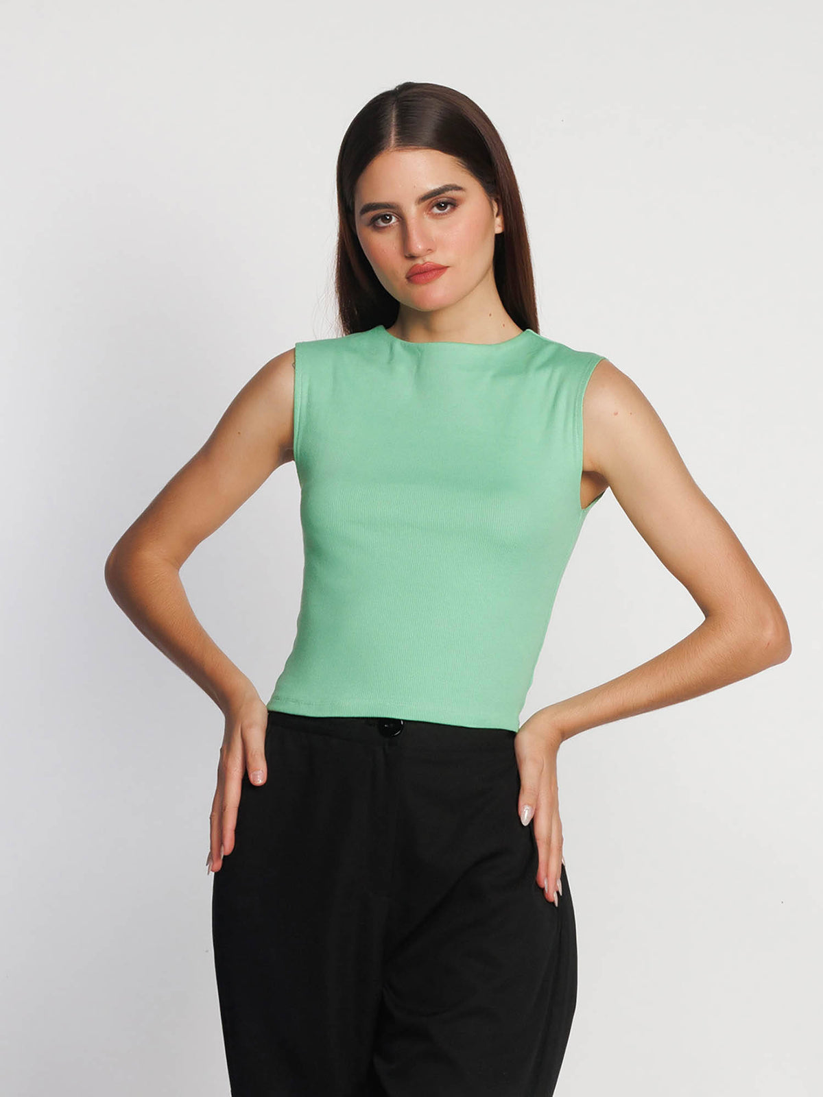 Womens Yellow Solid Tank Top | TT98 - view 32