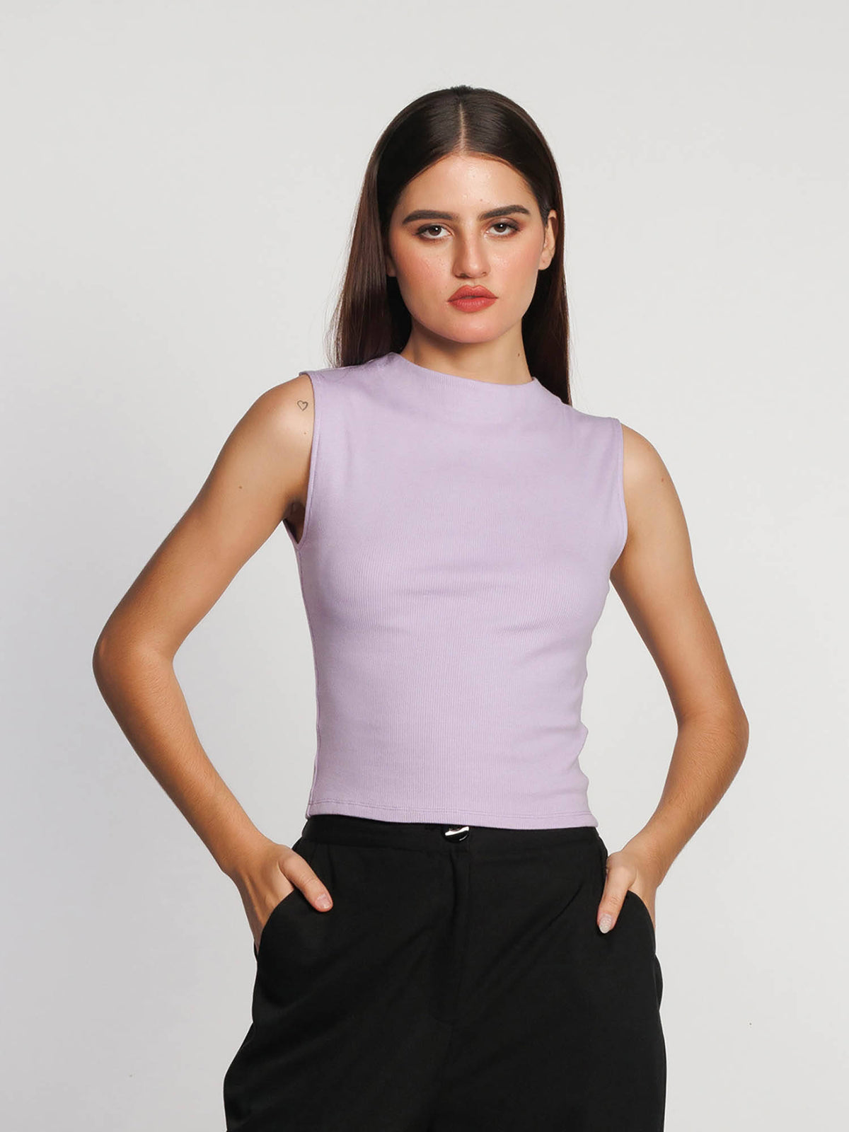 Womens Yellow Solid Tank Top | TT98 - view 14