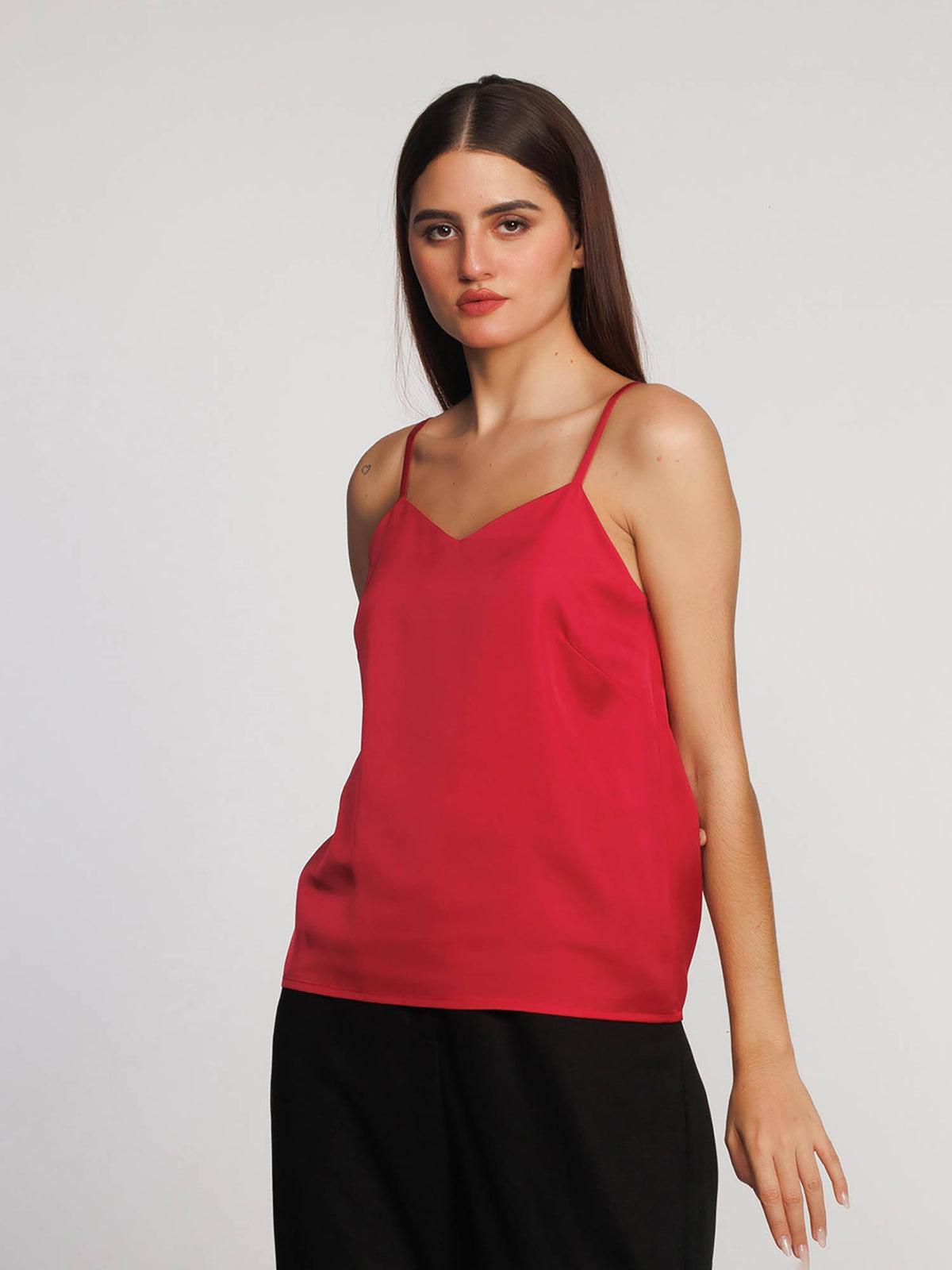 Womens Wine Solid Regular Tank Top | TT98 - view 20