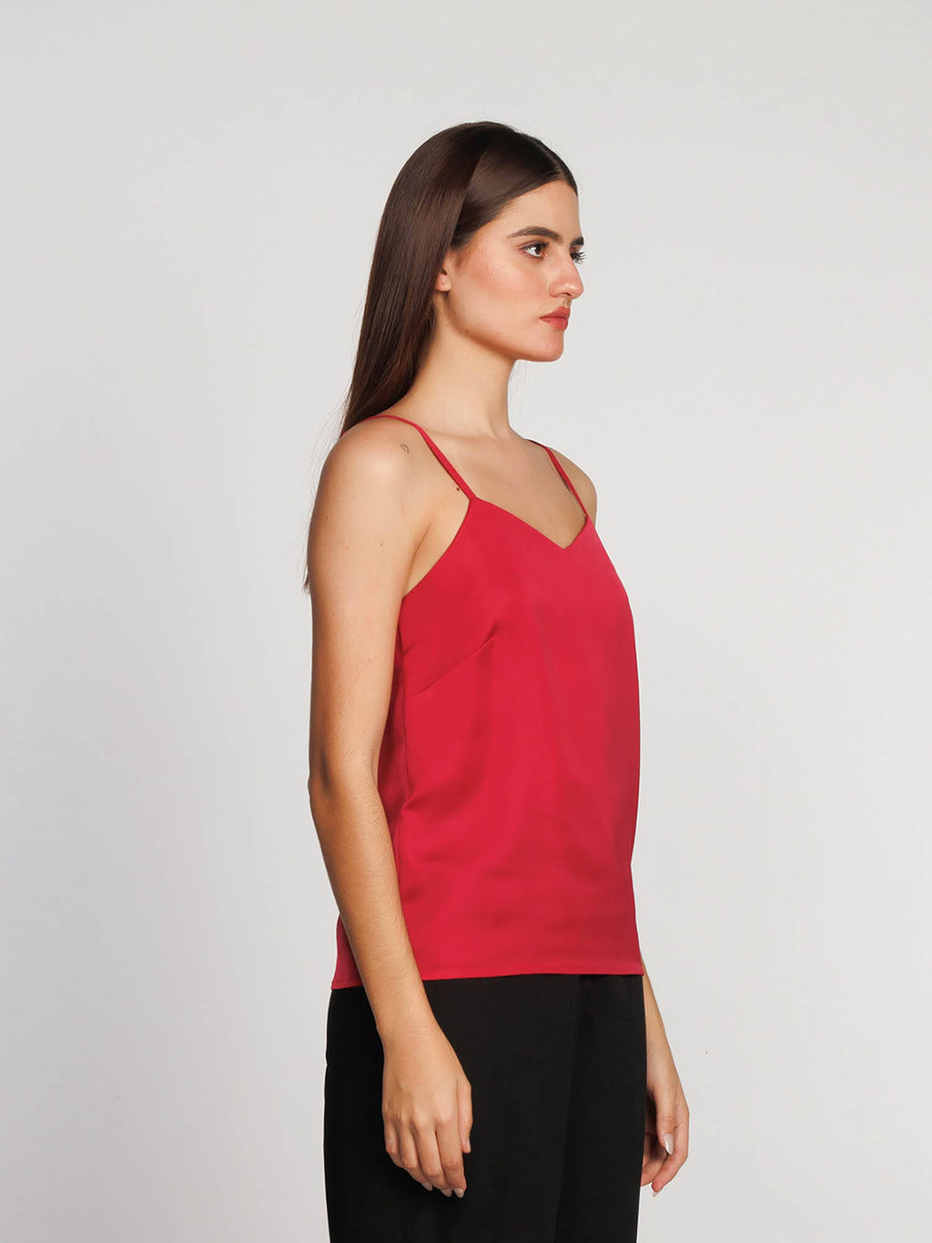 Womens Wine Solid Regular Tank Top | TT98 - view 21