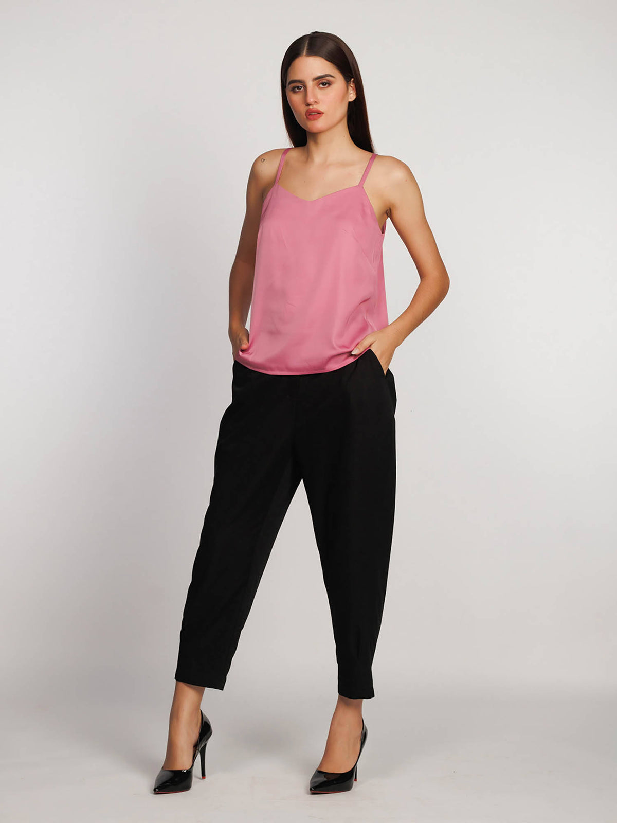 Womens Wine Solid Regular Tank Top | TT98 - view 13