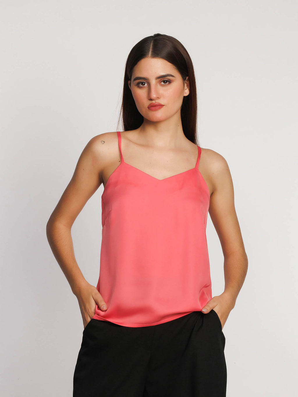 Womens Wine Solid Regular Tank Top | TT98 - view 8