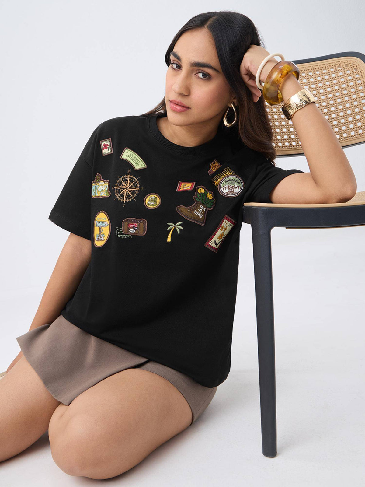Tss Originals Travel Stamp Women Oversized T-shirt | TS56 - view 1