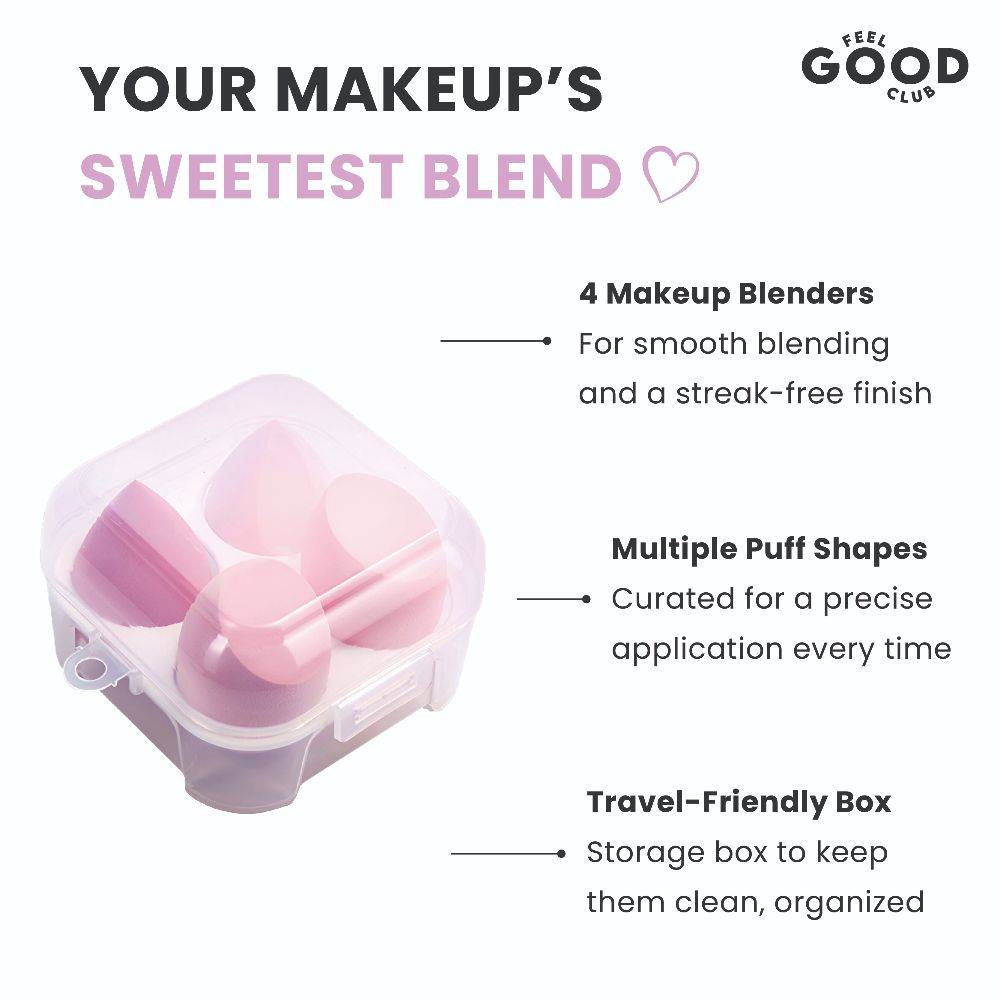Blender Bakery - 4 Makeup Sponges In Box (Beauty Applicator Puffs & Storage Case) | C83 - view 2