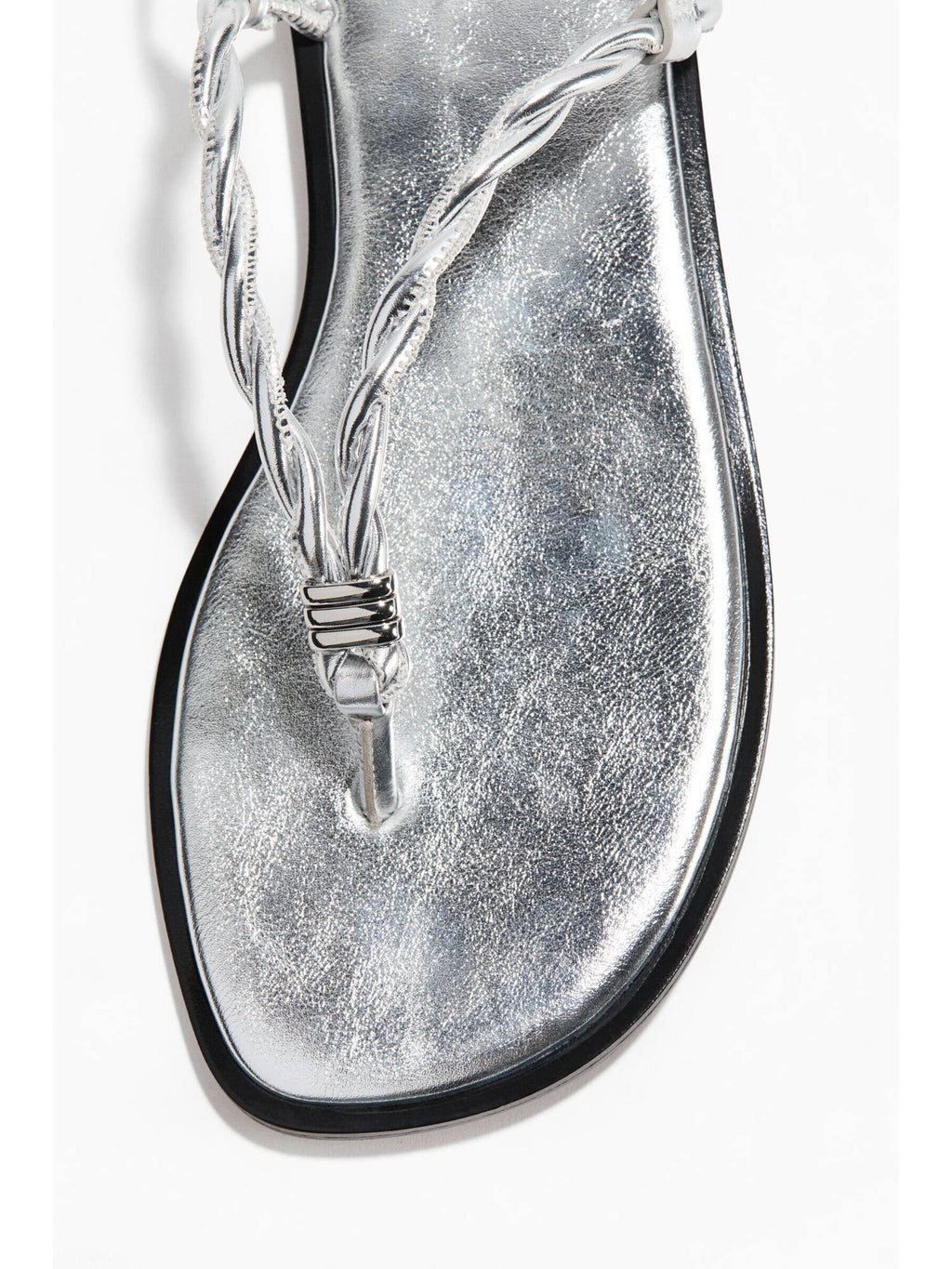 Women Black Twist-Detail Sandals | SD89 - view 7