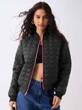 Women Black Heartfelt Puffer Jacket | JC78 - view 1
