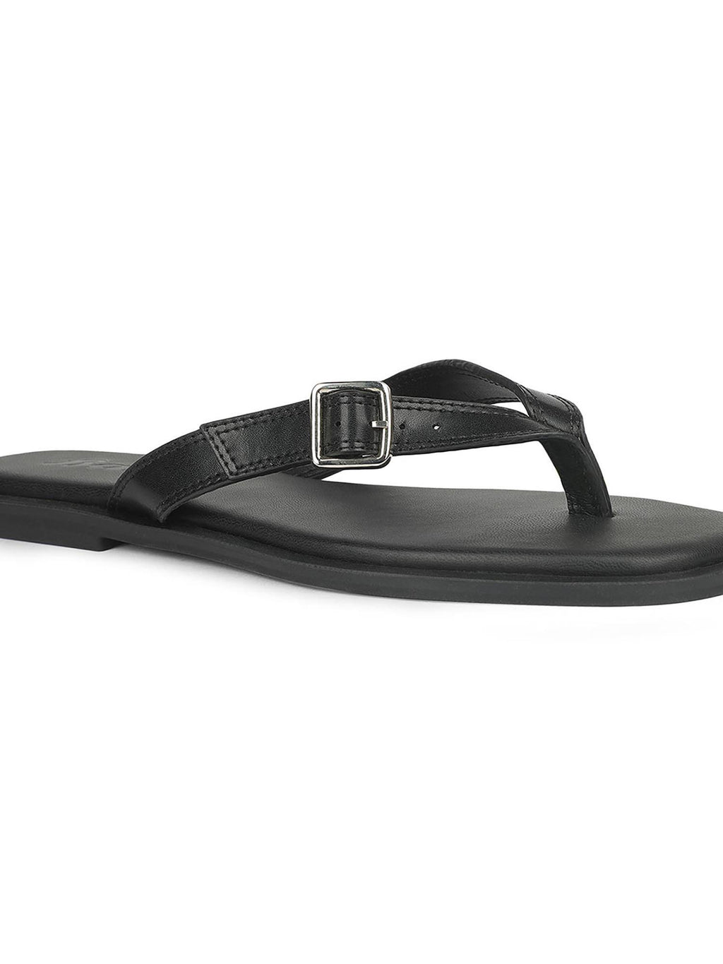 Women Black Elegant Flats | F61 - view 3