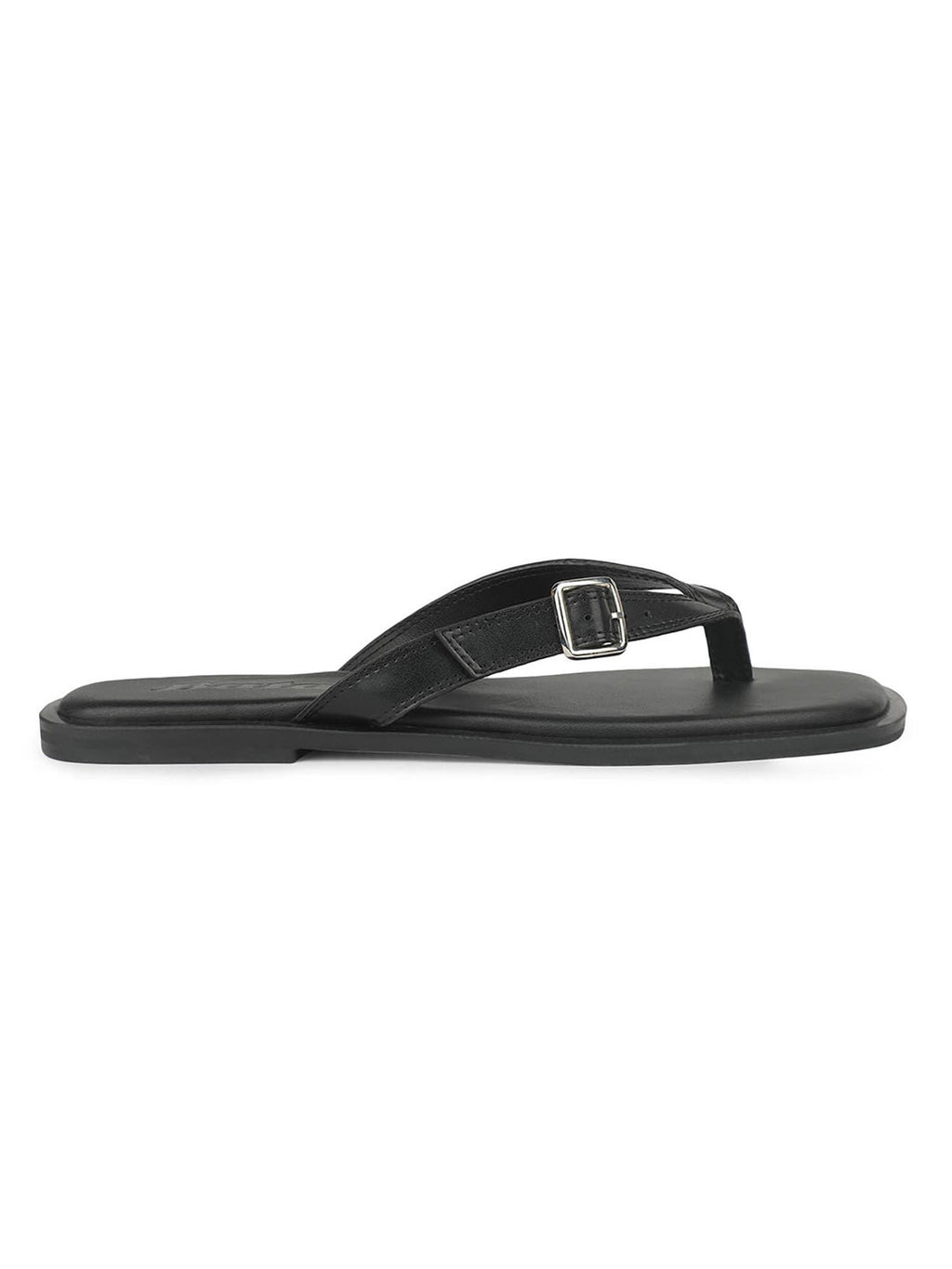 Women Black Elegant Flats | F61 - view 4