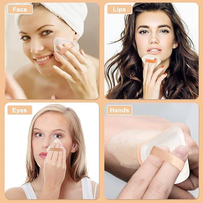 Fluffy Make Up Puff - Triangle, Velvety Soft, Smooth Coverage And Non - Toxic | C83 - view 3